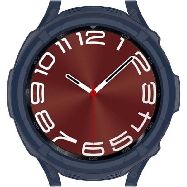 [3 in 1] Yhteensopiva Galaxy Watch 6 Classic -näytönsuojakotelon 47 mm:n kanssa, 3 kpl karkaistua lasikalvoa + kestävä TPU-puskurikotelo + kehysrengassuoja joustava