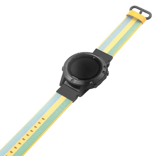 Til Garmin Fenix 5 Quick Release Nylon Watch Band PDW Pollen Yellow