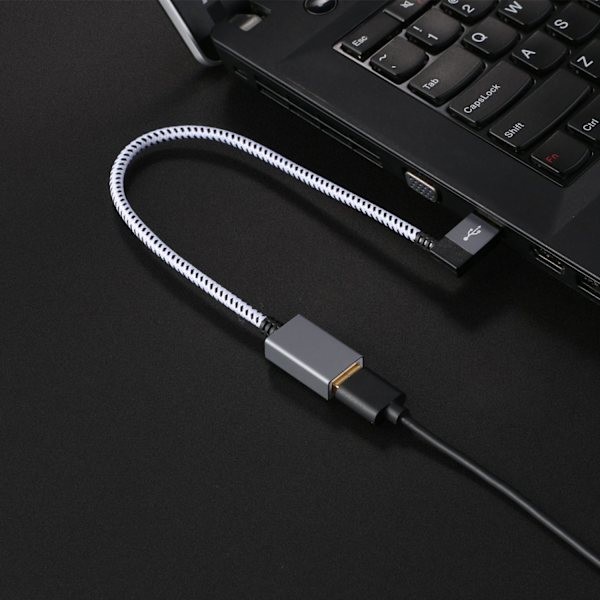 Kort USB 3.0-forlængerkabel. 2-pak venstrevinklet USB 3.0