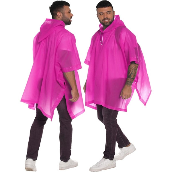 Regnponchos för kvinnor och män EVA återanvändbar regnrock Nödregnrockar med