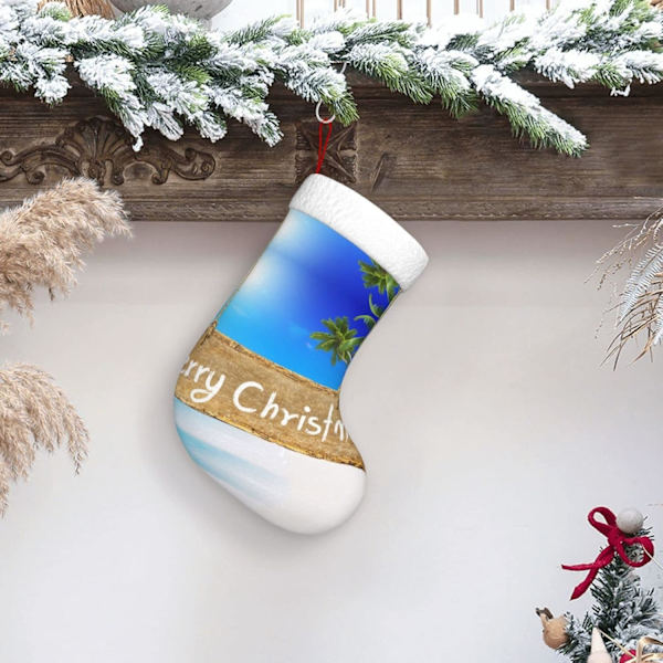 God Jul Dekorativa Strumpor => 45 cm Presentpåse för Fest-Semesterdekorationer Prydnader (1-pack).