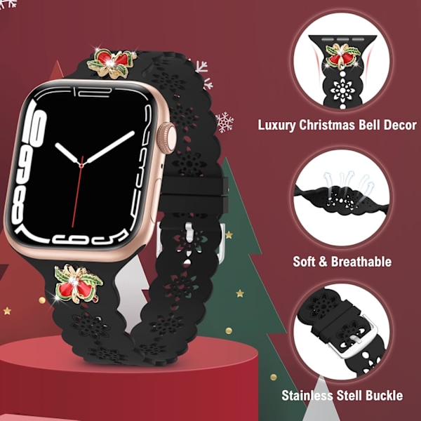 Juleklokke Watch Band kompatibel med Apple Watch Band 38mm