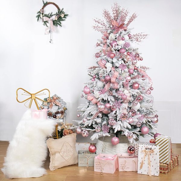 Julekule Ornamenter Sett Sesongmessige Hengende Dekorasjoner, 46 PCS Shatterproof