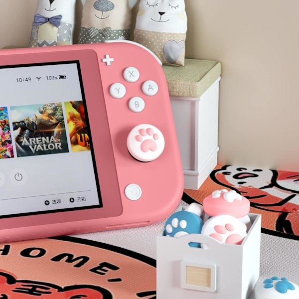 Söta Cat Paw Thumb Grip Caps för Switch/Oled/Lite