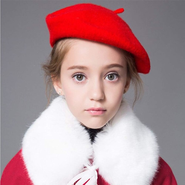 Fransk ullberet lue klassisk mote varm lue lue for jenter