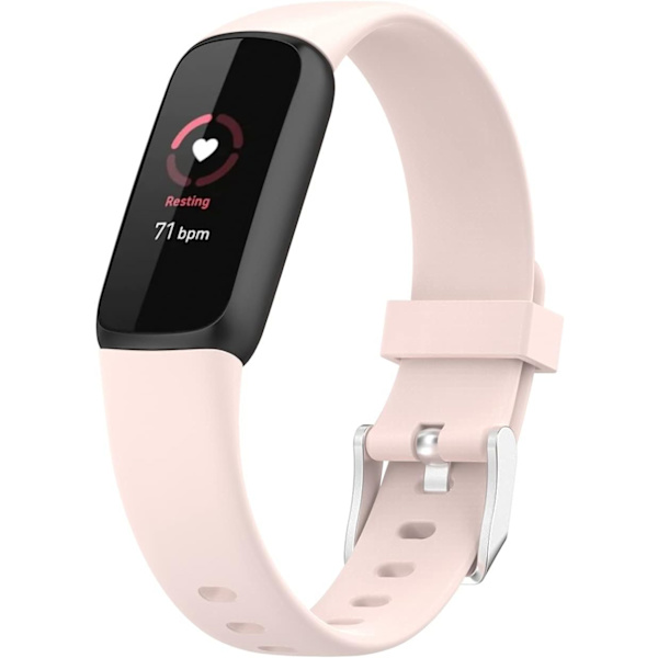 Rosa erstatningsremme, der er kompatible med Fitbit Luxe-uret