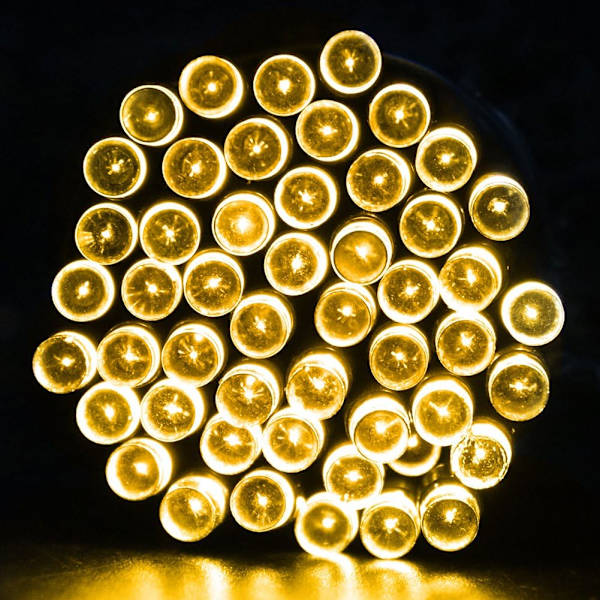 171ft Solcells Julbelysning, 500 Enheter LED 2 Lägen Solcellsdrivna Fe-ljussträngar för Utomhus, Trädgårdar, Hem, Bröllop, Jul, Varm