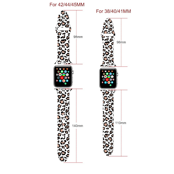 Kompatibelt med Leopard Apple Watch-armband för kvinnor 38 mm