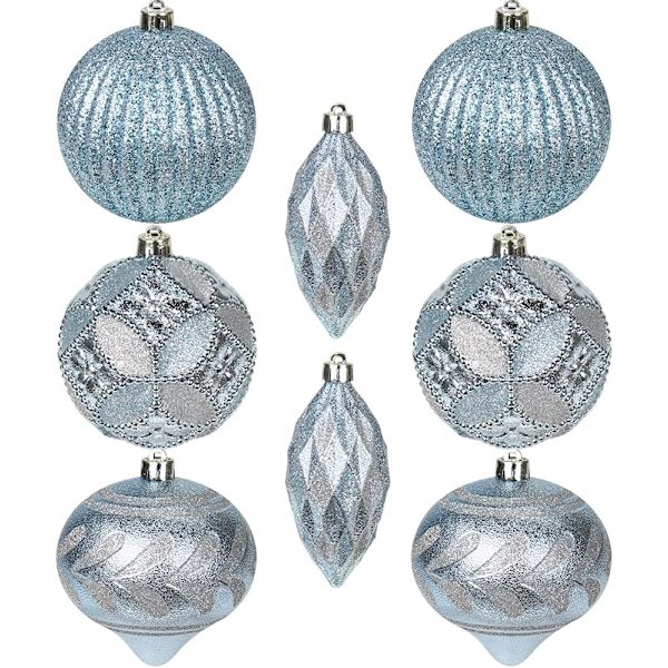 Julgranskulor 3,9\" Shatterproof Julgransdekorationer Set Ljus