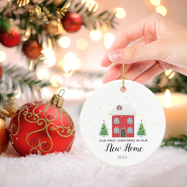 Nytt hjem ornamen 2023, første jul i vårt nye hjem 2023, nytt hus