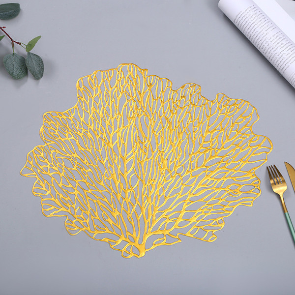 Hollow Coral Leaf Gilding Matsalsmatta Pvc Värmeisolering