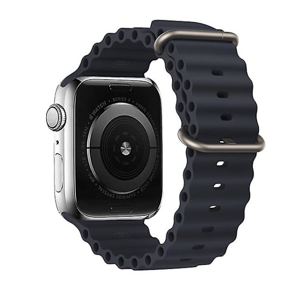 Rem för Apple Watch Ultra Band 49mm 44mm 40mm 45mm 41mm 42mm 45 Mm Watchband Silikonarmband Iwatch Serie 7 8 4 5 6 3 Se Midnight 42mm 44mm 45mm 49mm