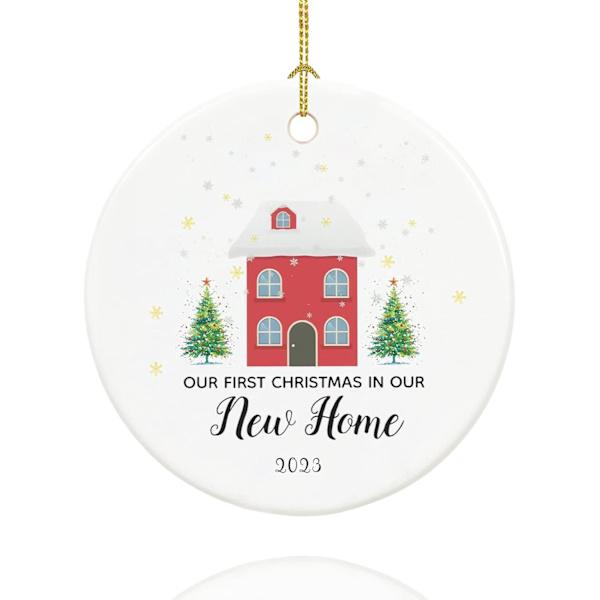 Nytt hjem ornamen 2023, første jul i vårt nye hjem 2023, nytt hus