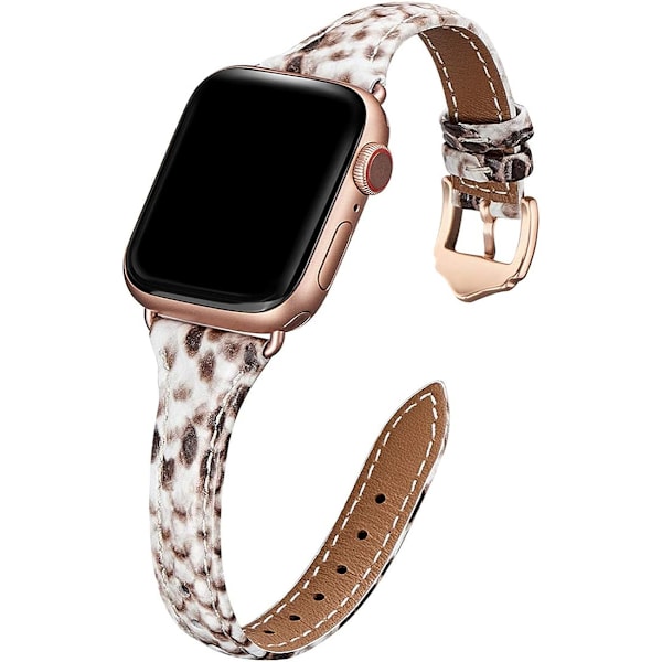 Læderrem Kompatibel med Apple Watch Rem 38mm 40mm