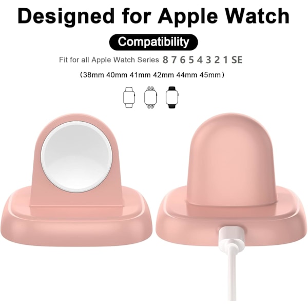 Oplader til Apple Watch. Iwatch-opladningsstativ med USB C