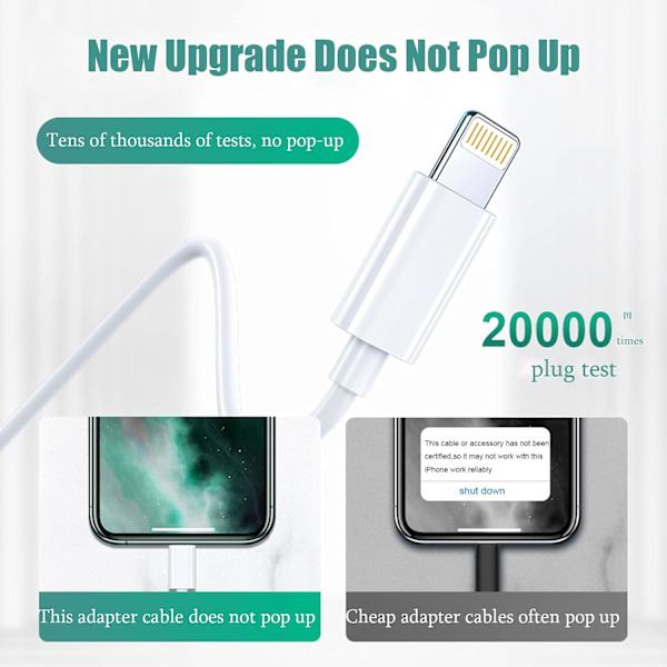 [Apple Mfi-sertifisert] Iphone Lightning til 3,5 mm-uttak