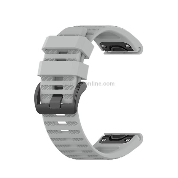 För Garmin Fenix ​​6 22mm Smart Watch Quick Release Silicon Watch Band TSC Grey