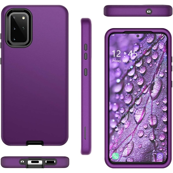 Galaxy S20+ 5G Skal - 3-i-1 Fullständigt Kroppsskydd, Kraftigt Stötsäkert TPU-skydd, 6.7\" Mörk Lila Mörk Lila