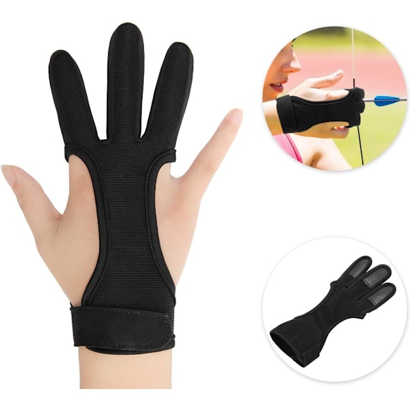 Bueskydning Finger Handske - Black Feather Bueskydning Handske
