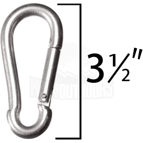 Heavy Duty Karabiner - 3,5\" 660LB bæreevne pr. klips - Stærk