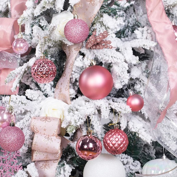 Julekule Ornamenter Sett Sesongmessige Hengende Dekorasjoner, 46 PCS Shatterproof
