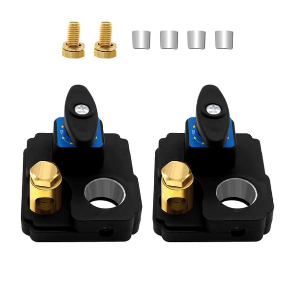 2 Batteriafbrydere 12V 24V, Kraftig Batteriafbryder, Batteristrømafbryder Isolator Kill Switch, Batteri Kill Switch til Bil, Autocamper og