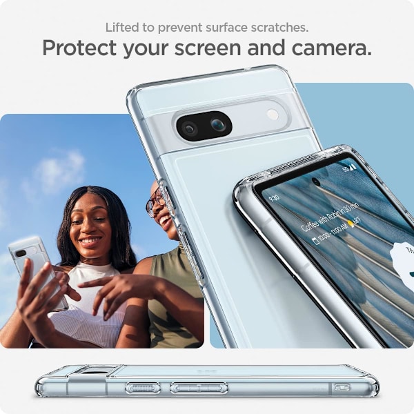 Ultra Hybrid Designet til Pixel 7a Cover (2023) [Anti-Gulning], [Militær-Grade Beskyttelse] - Krystalklar Krystalklar