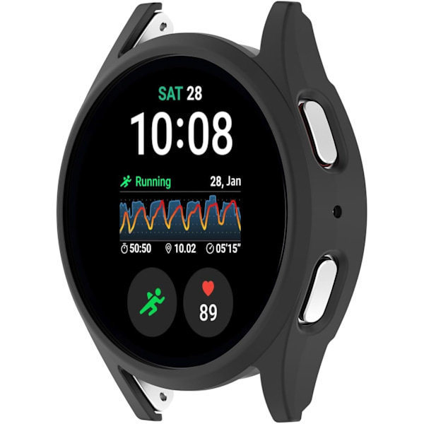 Etui Kompatibelt med 2024 Galaxy Watch 7 Classic 40mm 44mm, Hård PC Bumper Klar Beskyttelsescover [Ingen Skærm] (Sort, 40mm) Sort 40mm