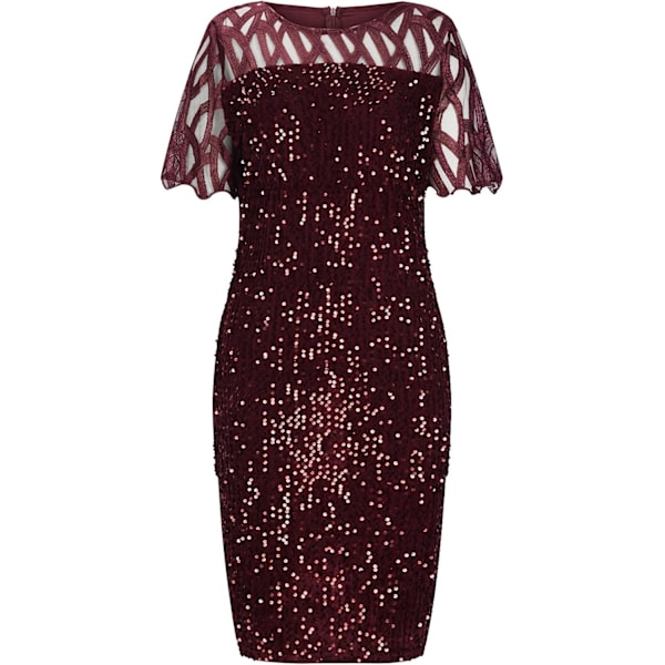 Cocktailkjoler til kvinder Fashion Plus Size Sequin Festkjole 3/4 ærmer