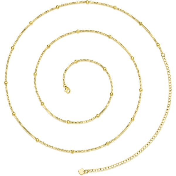 18K gullbelagt klassisk strandbikini Body Chain Metal Bead