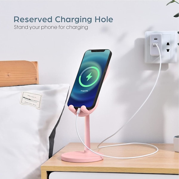 Skrivebord Kanin Telefonholder - Søt Kanin Telefonholder, Søt Mobiltelefonholder | Justerbar Dekorativ Mobiltelefontilbehør med Dyremotiv, Kanin Tykt Deksel Venn