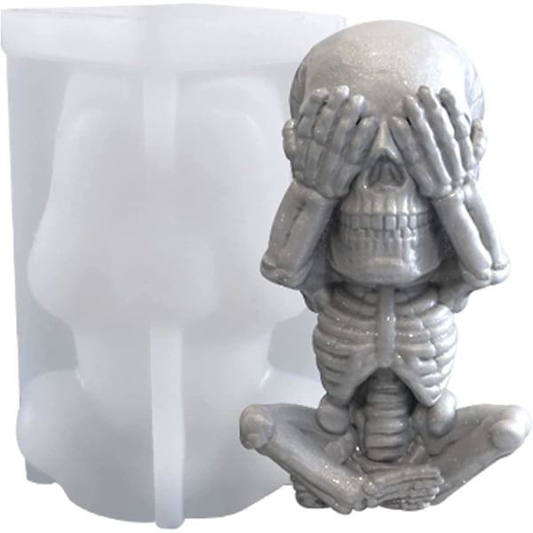 3D Kranie Lys Form Kolonne Silikoneform