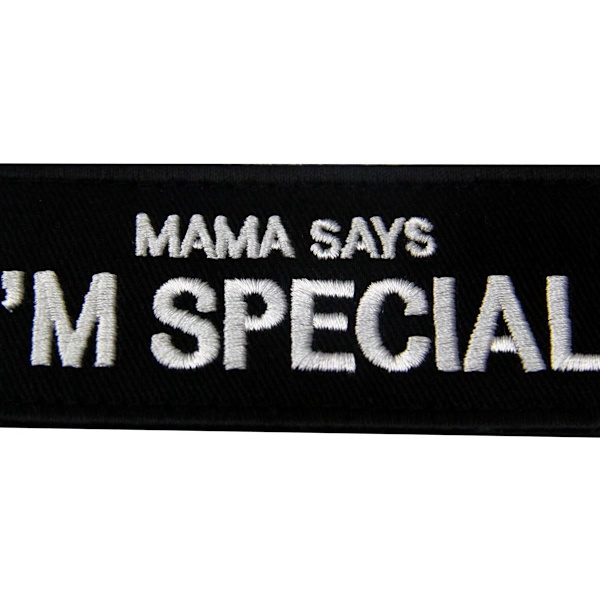 Mama siger, jeg er speciel taktisk moralpatch - Broderet krog- og løkkeemblem