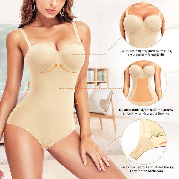 Body Shaper för kvinnor Tummy Control Shapewear Bodysuit Waist Trainer Faja One