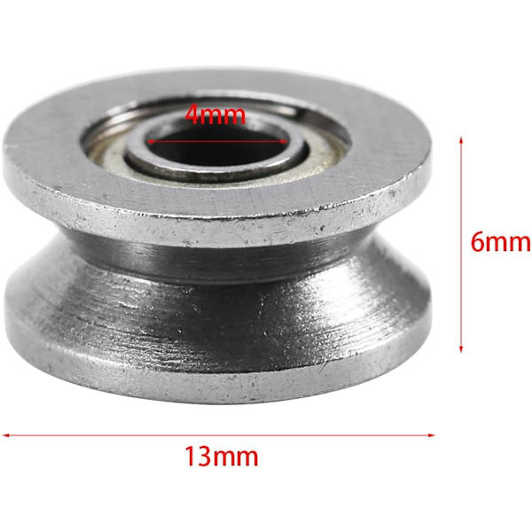 10 stk. V624ZZ Miniature Stål V-Rille Styretrisse Skinne Kugleleje - til Skinnespor Liner Bevægelse