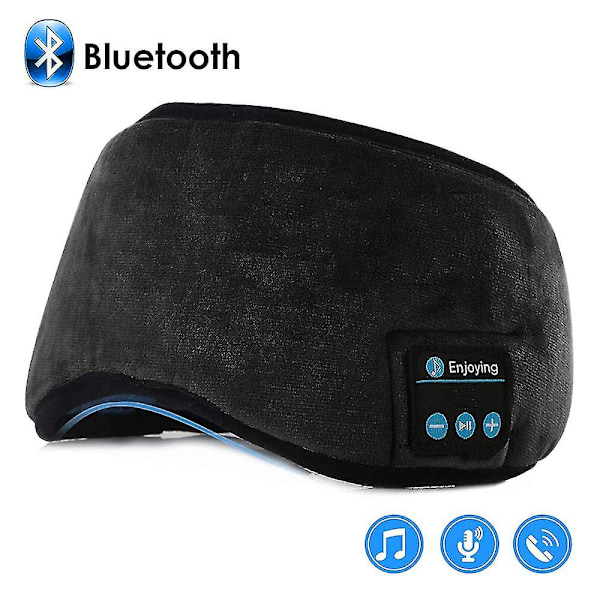 Bluetooth-ögonmask för sömn, 20-28 justerbar Fregenbo Music 3d sovmask Bluetooth, trådlösa sovande hörlurar för sidosovare, handsfre