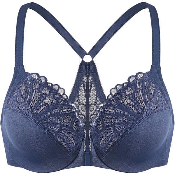 Kvinners Racerback Front Closure Full Coverage Ufôret Plus Size Underwire BH