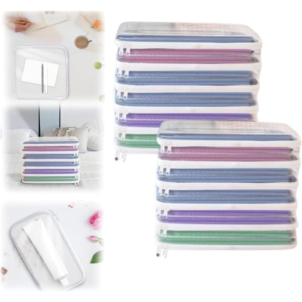 Zipper Hard Bag Opbevaringsboks Beholder Til Legetøj Gennemsigtig Stablebar Opbevaringsbeholdere Med Låg Til Legetøj Makeup Håndværk Tilbehør Opbevaring Peil Etui (Lille & Stor)
