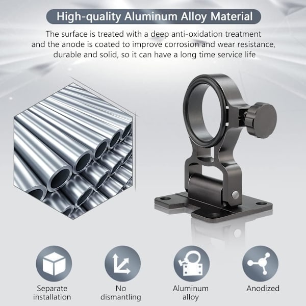 2 Aluminium Fiskeparaplyholder Braketter for Utendørsbruk