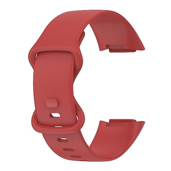 För Fitbit Charge 5 Monokromatisk Silikonklockarmband RYO Red