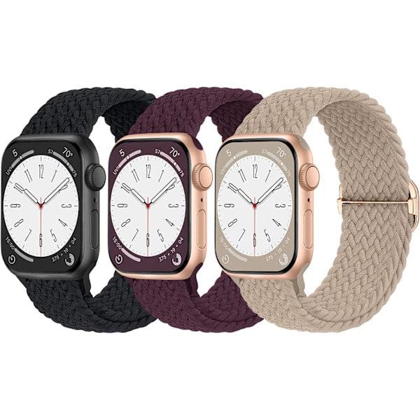 Flettet Solo Loop kompatibel med Apple Watch Band 38 mm