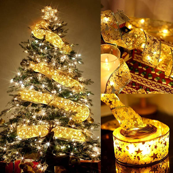 33FT Julebåndslys - 100 LED Fe-lyssnor