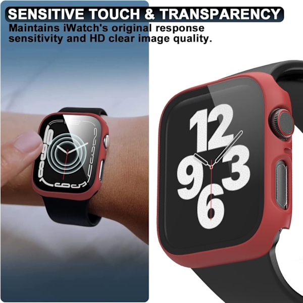 6-pack hårt PC-fodral för Apple Watch Series 3/2/1 42 mm med härdat