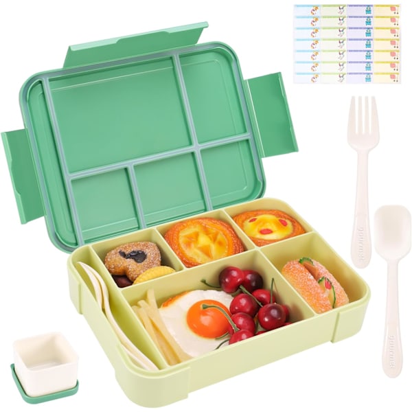 Barn Bento Lunchbox - Snackbox 1330 ML BPA-fri läckagesäkra lunchbehållare för barn Flickor Pojkar Småbarn Arbetsskola