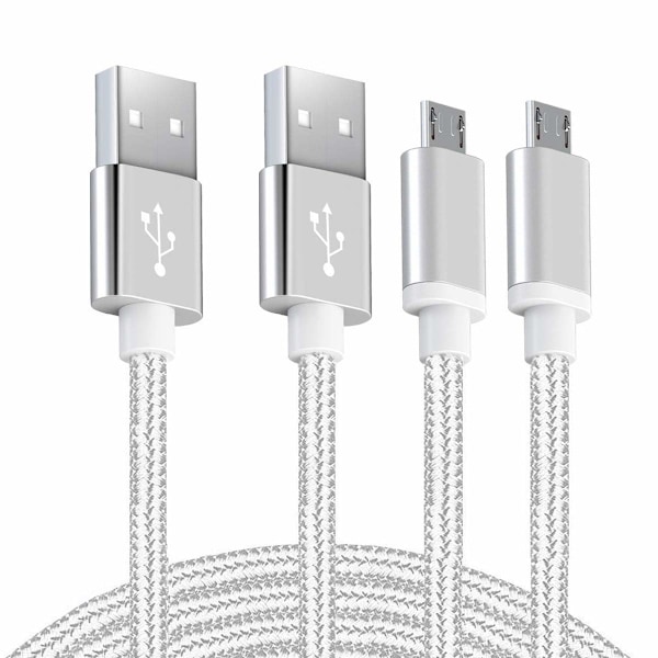 Android-oplader Micro USB-kabel 2-pak 6FT hurtigopladningskabel