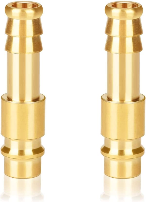 2-pak trykluftfittings 10 mm/trykluftkobling 10 mm i messing DN10
