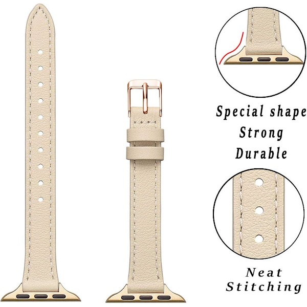Smala läderband som är kompatibla med Apple Watch Band 38 mm