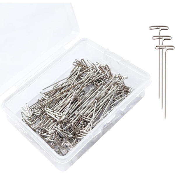 T-stift - 100-pack 1,5 tum T-stift för blockering av stickning, peruker, somnad och mer