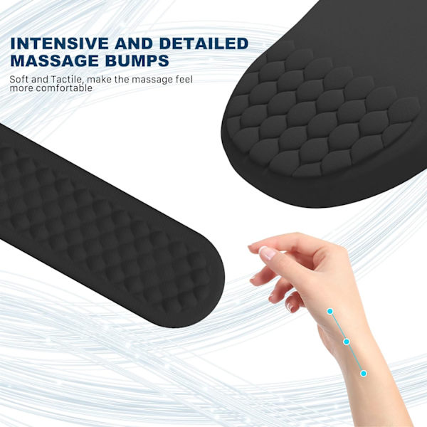 Ergonomiskt musmatta och handledsstöd för tangentbord med massagedesign, platsbesparande handledsstöd för musmatta, handledsstöd i minnesskum med halkfri PU