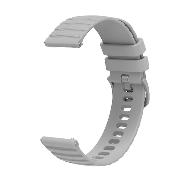 För Garmin Vivoactive 4s 18mm Wavy Dotted Solid-color Silikon Armband CJV Gray